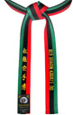 African Flag Belt with Solid Black Backside
